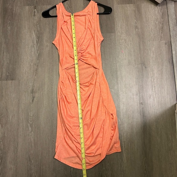 Orange Cutout Bodycon Dress - Picture 6 of 9